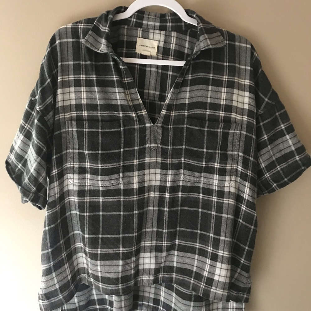 American Eagle Plaid Top
